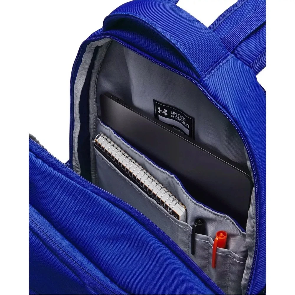 Under Armour Hustle 6.0 Backpack Water‎ Resistant, Zipper Closure Royal Blue NEW